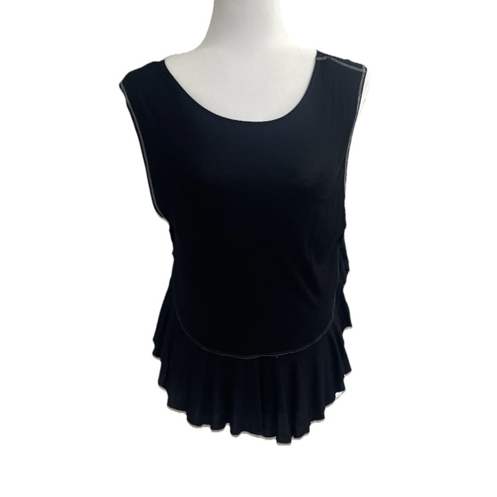 We The Free Womens Uptown Peplum V-Hem Black Top Size Small